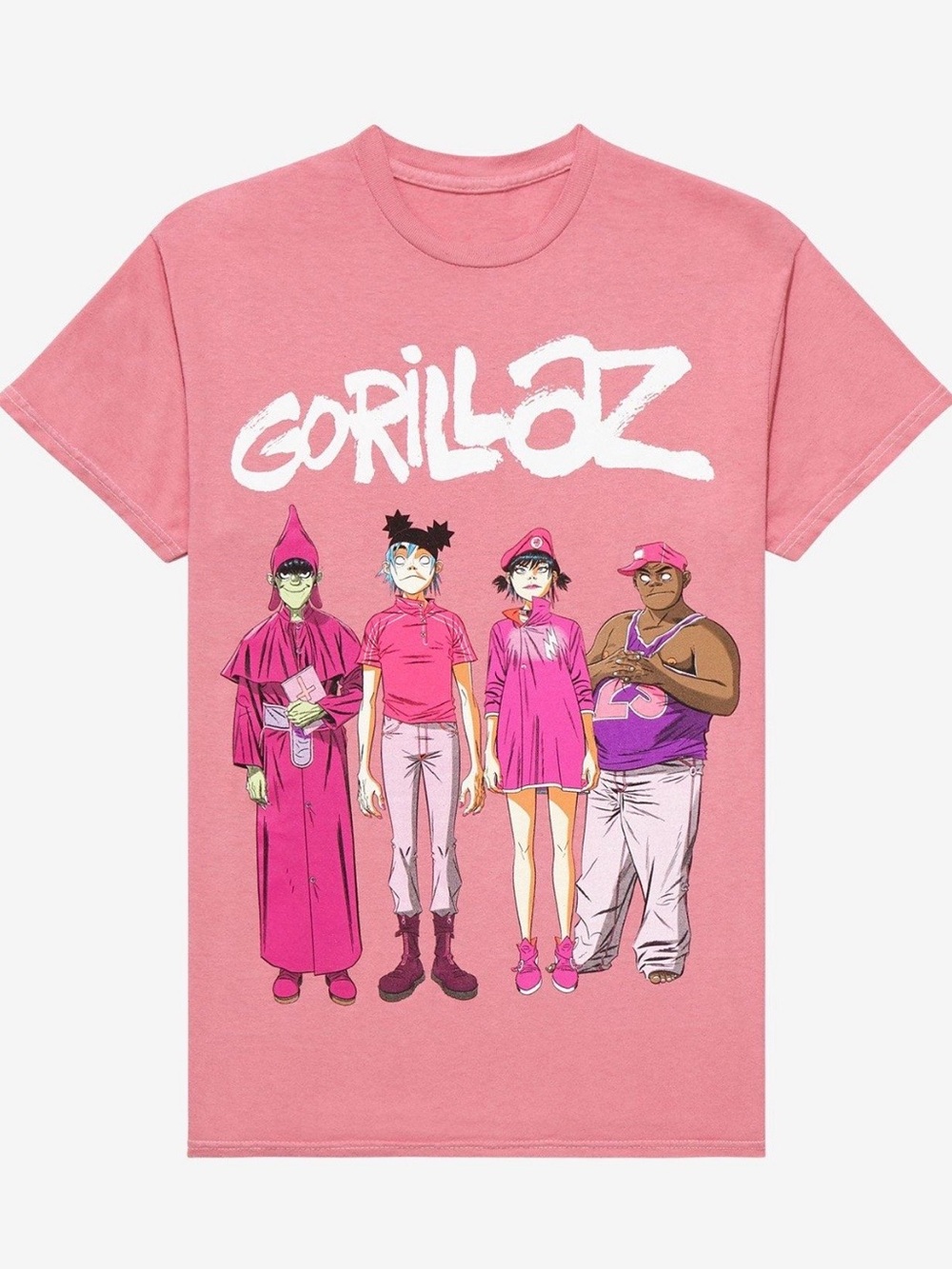 Hot Topic Pink Gorillaz Cracker Island Graphic Tee Unisex